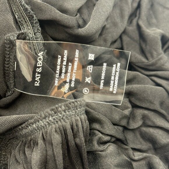 🆕 RAT & BOA 🧿 NWOT Lui Sheer Mesh Long Sleeve Mini Dress, Black - Sz XXS - Picture 13 of 14